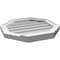Ekena Millwork Octagonal Surface Mount PVC Gable Vent w/ 2"W x 2"P Brickmould Sill Frame, 20"W x 20"H GVPOC20X2003SN - alternate 3